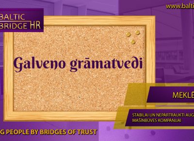 GALVENAIS/Ā GRĀMATVEDIS/E